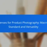 Lenses for Product Photography: Macro, Standard and Versatility