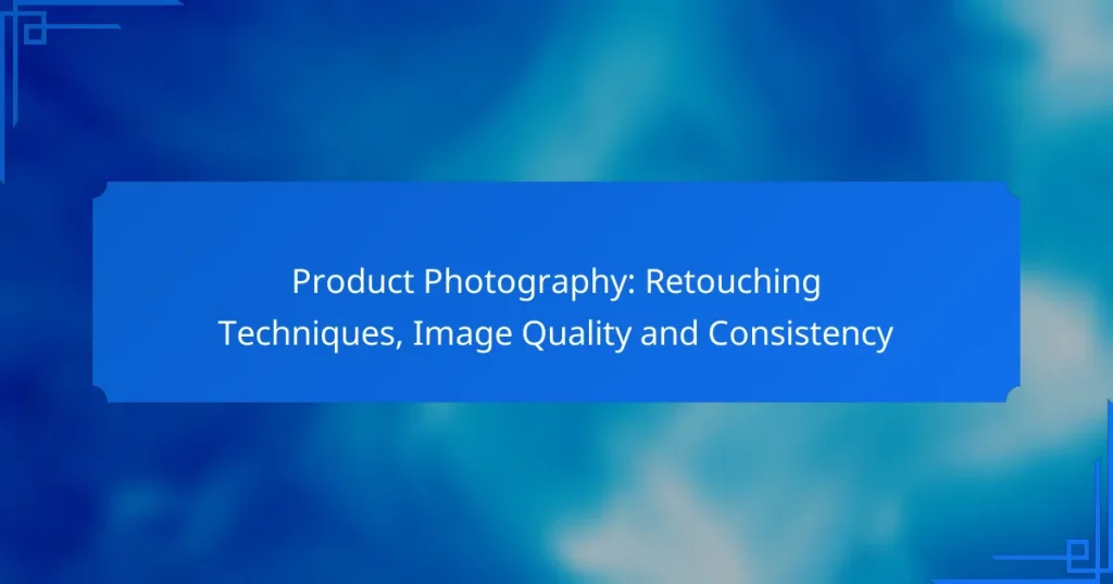 Product Photography: Retouching Techniques, Image Quality and Consistency
