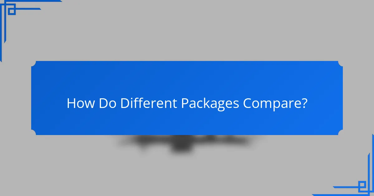 How Do Different Packages Compare?