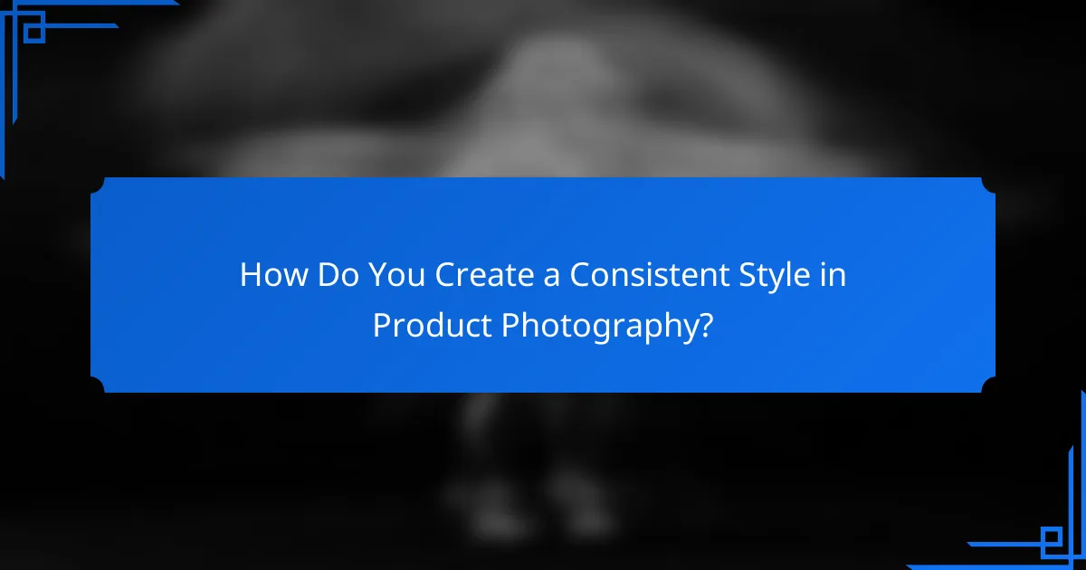 How Do You Create a Consistent Style in Product Photography?