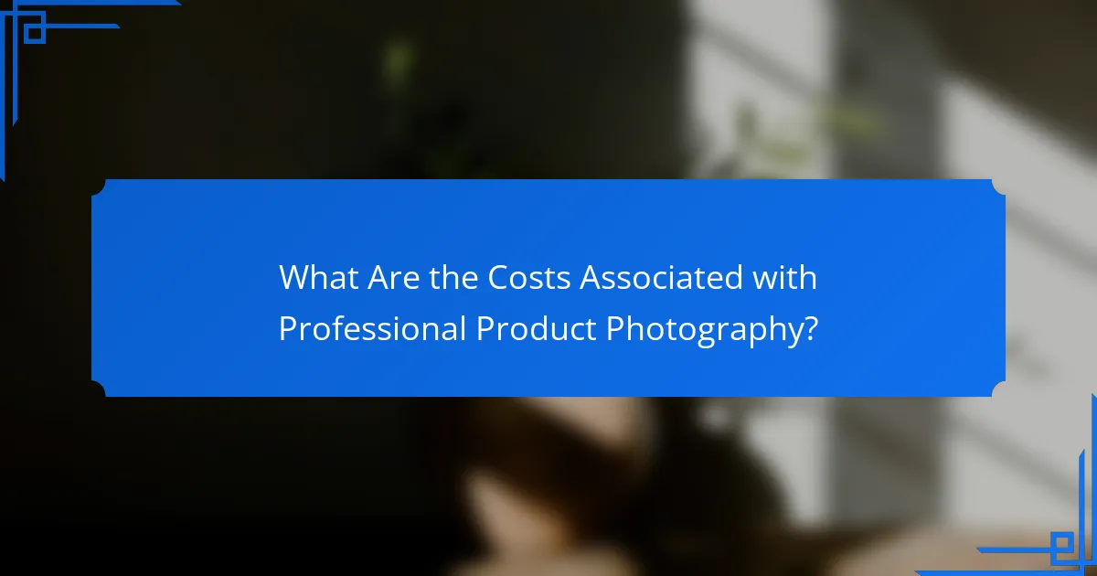 What Are the Costs Associated with Professional Product Photography?